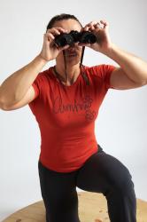 ANGELINA KNEELING POSE WITH SPYGLASS